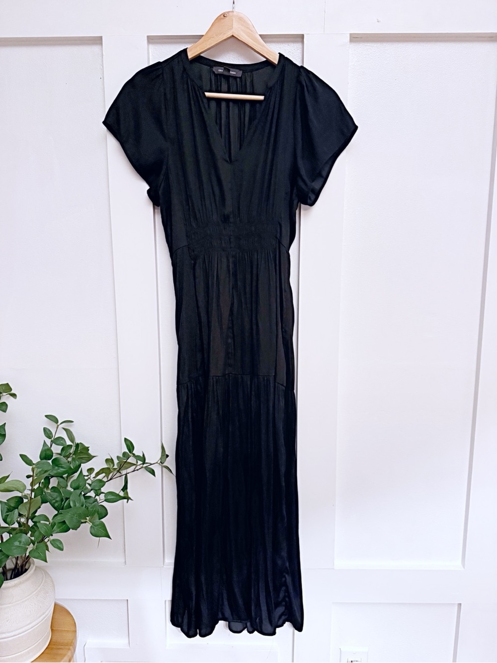Black Women's satin Maxi Dress - Brand: grade and gather